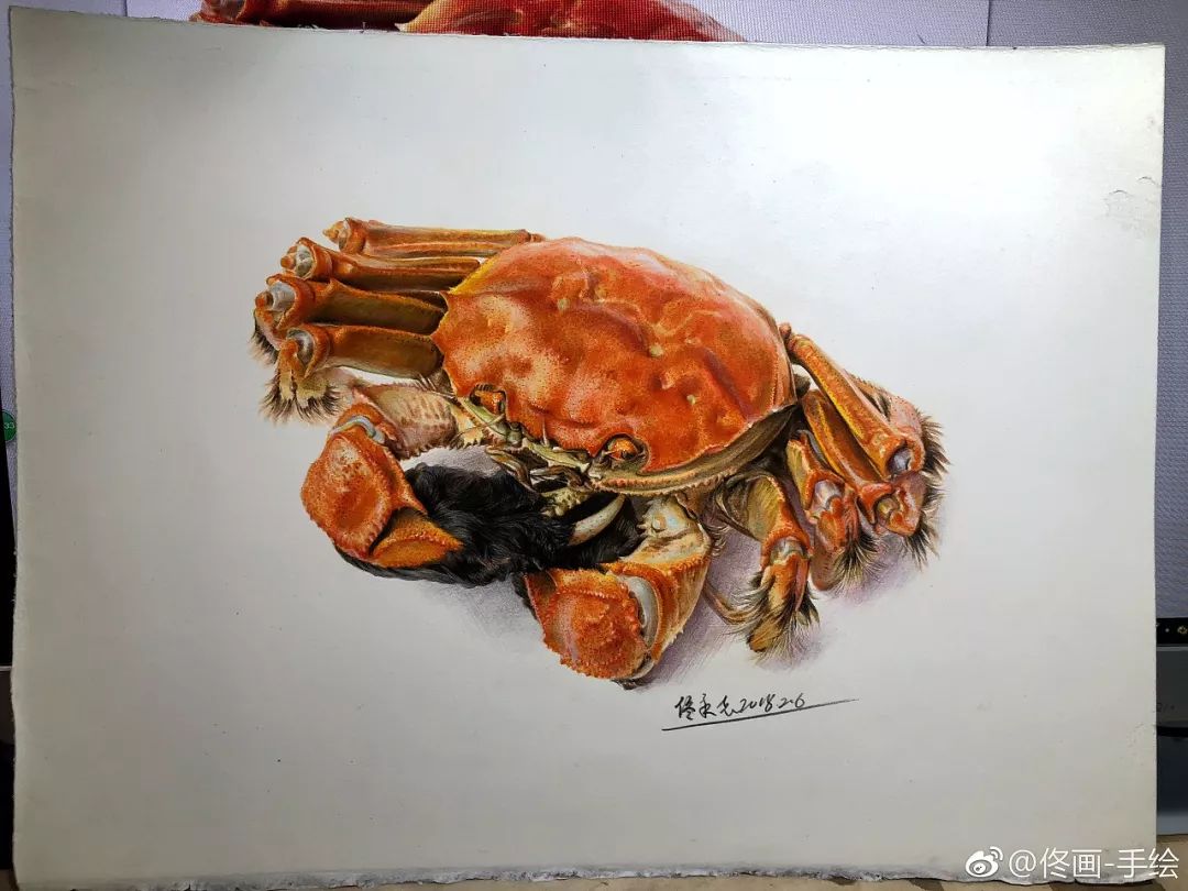 彩铅画美丽的山水画,彩铅画美人蝴蝶