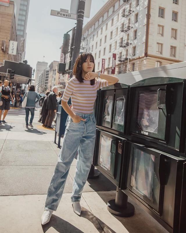 杨紫牛仔裤怎么穿搭,杨紫同款显瘦的裤子