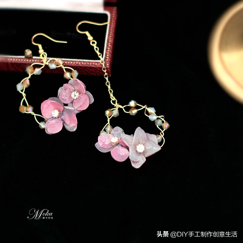 永生花首饰手工diy制作,制作永生花首饰