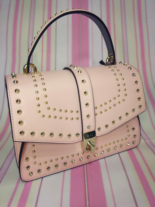 elle双肩铆钉女包,elle铆钉包