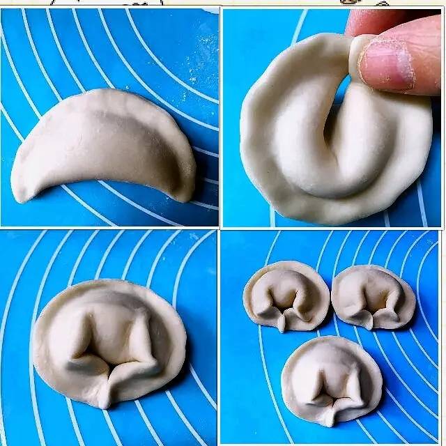 韭菜鸡蛋饺子花样包法图片,饺子多种花样包法图解