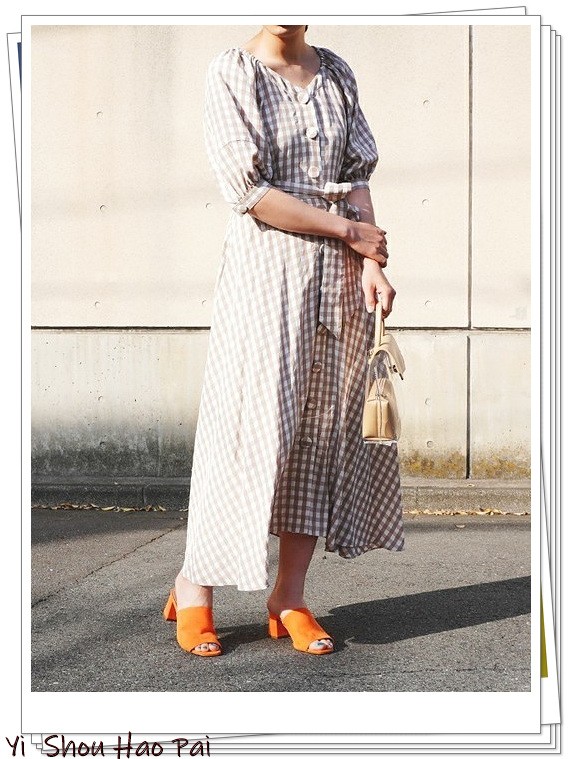 夏季格子衬衫搭配50岁,新款格子衬衫时尚潮流穿搭