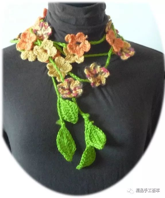 钩针毛衣链教程,手工编织毛衣链款式图