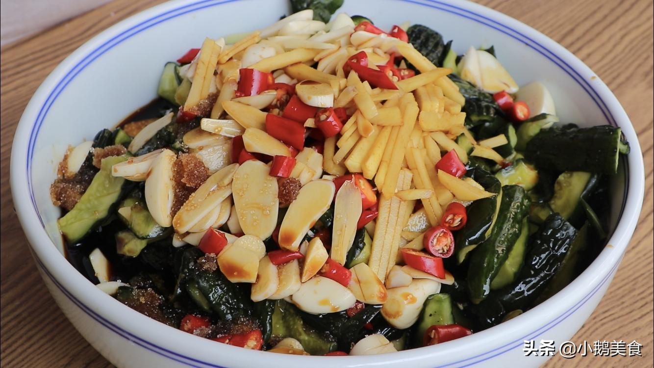 腌黄瓜最好吃的做法,最简单的腌黄瓜