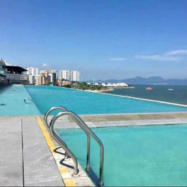 惠州双月湾网红无边际游泳池,惠州大亚湾泡泡海岸