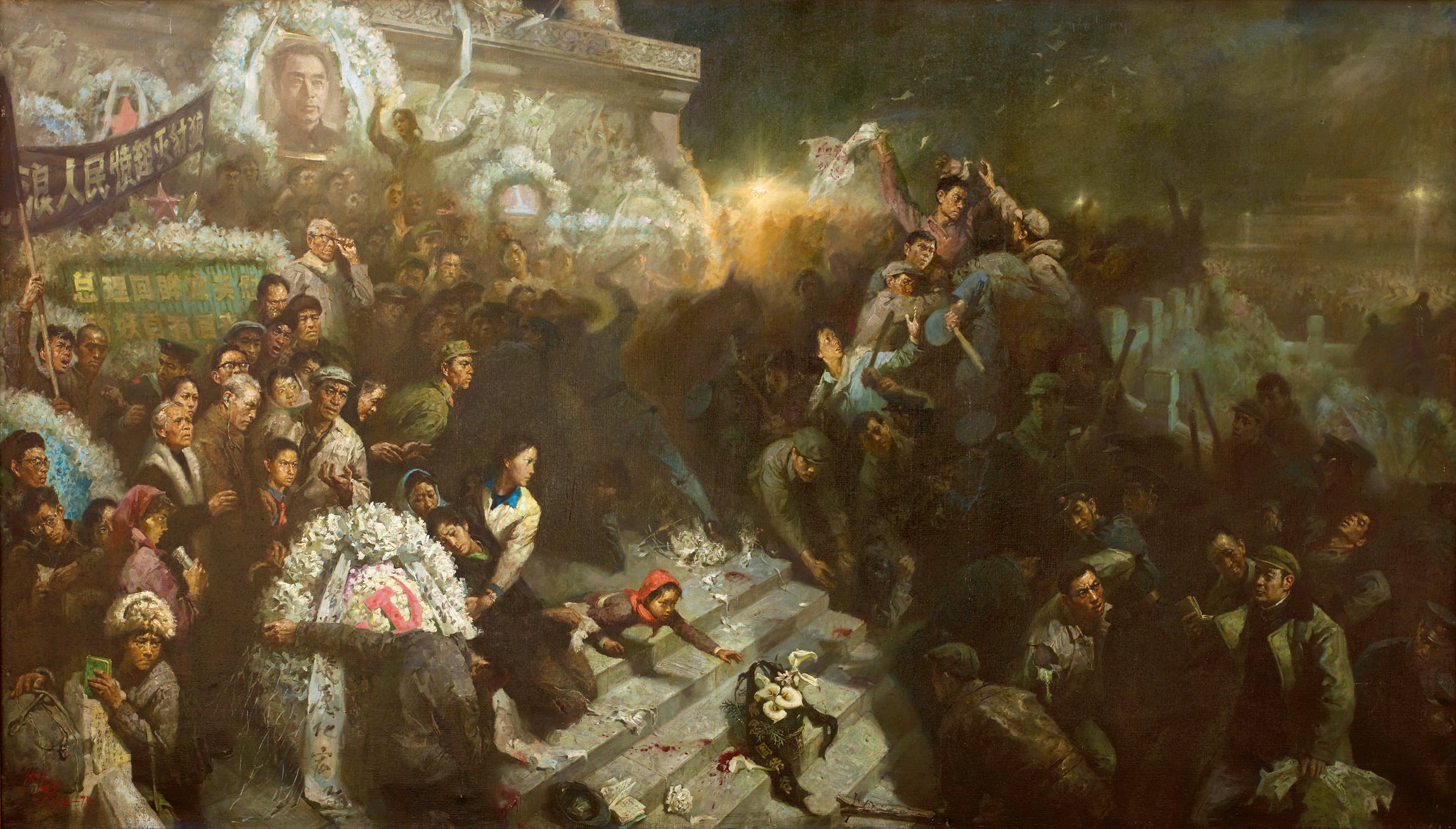 胡志渊油画作品欣赏,沈尧伊《彝海结盟》油画作品