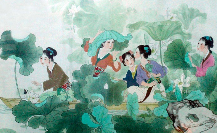 李白江南可采莲,李白有一首称赞姑娘很美的诗