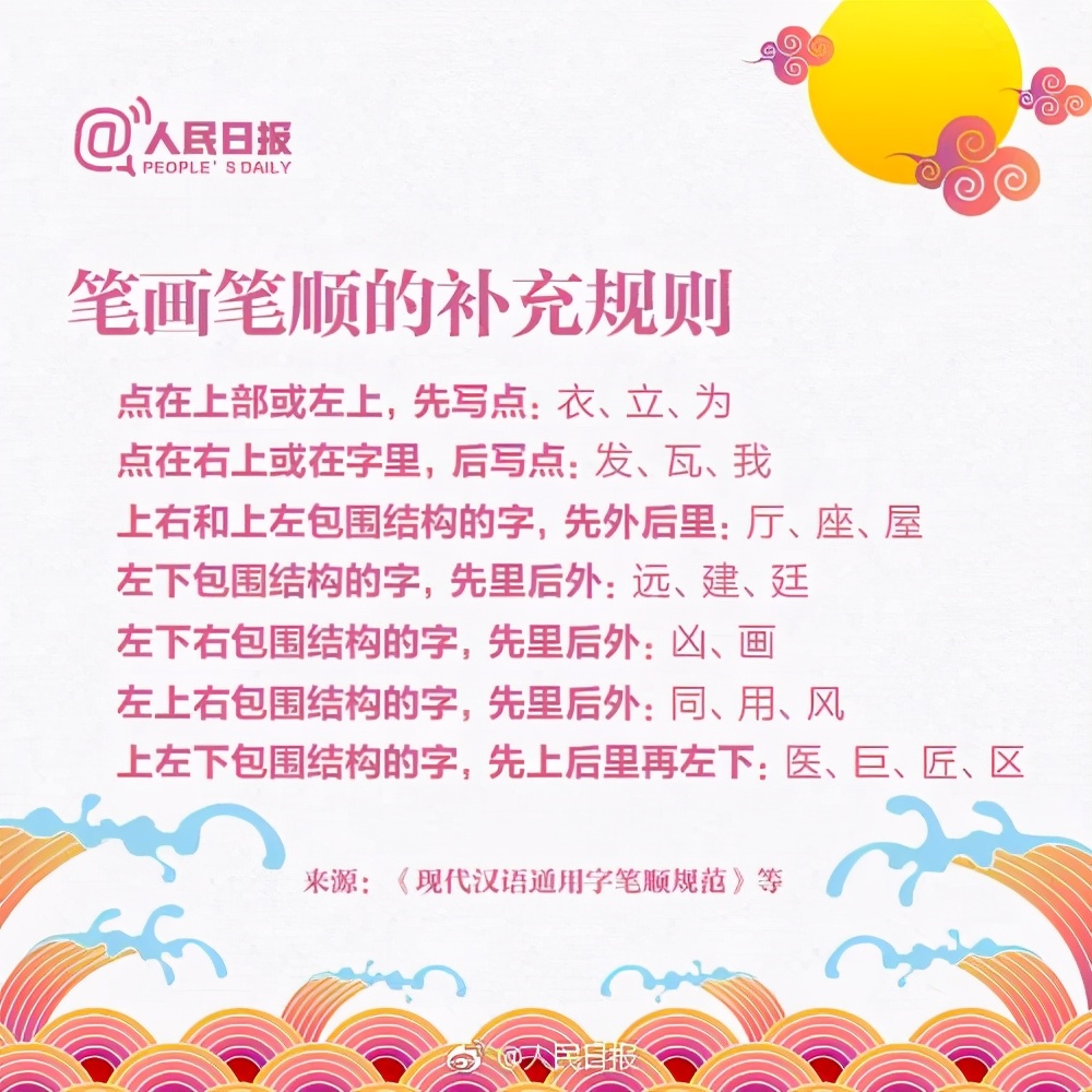 汉字笔顺基本规则口诀,汉字的笔顺规则讲解