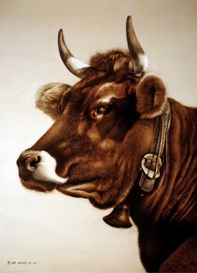 田玉田烙画动物作品欣赏,田玉田烙画多少钱