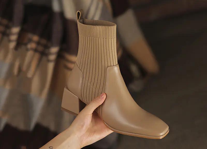 小粗腿适合的方头短靴,方头短靴和尖头短靴哪个更好搭配