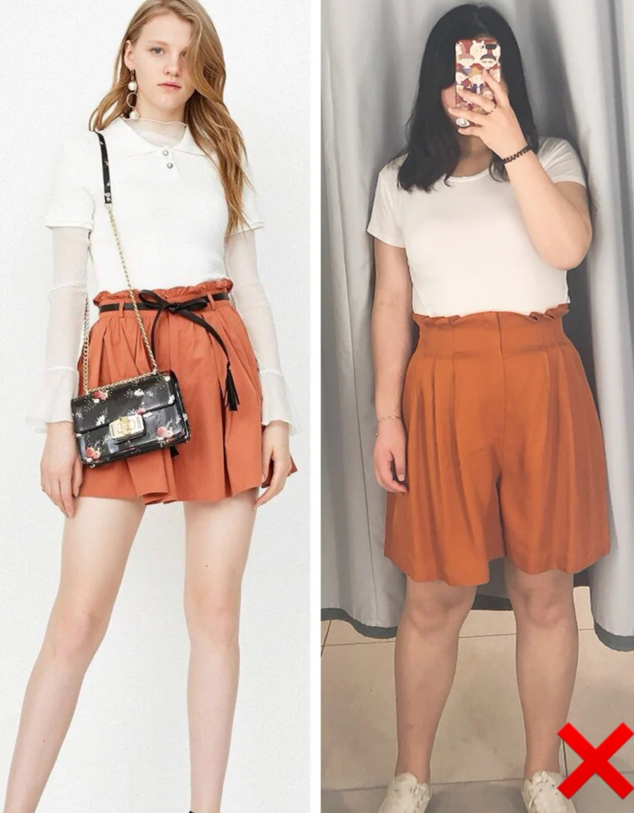 林允黑色罩衫短裤,林允短裤穿搭图片