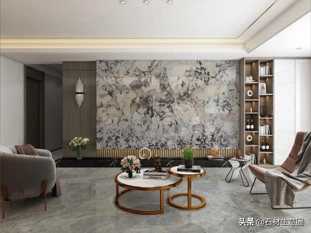 奢石旋转茶几,奢石茶几组合