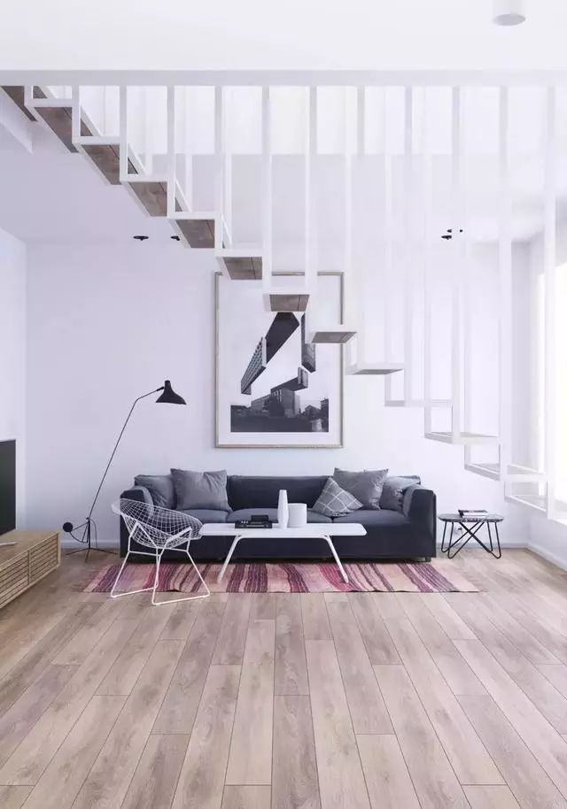 新中式挑空客厅极简风格,意式极简挑空客厅效果图