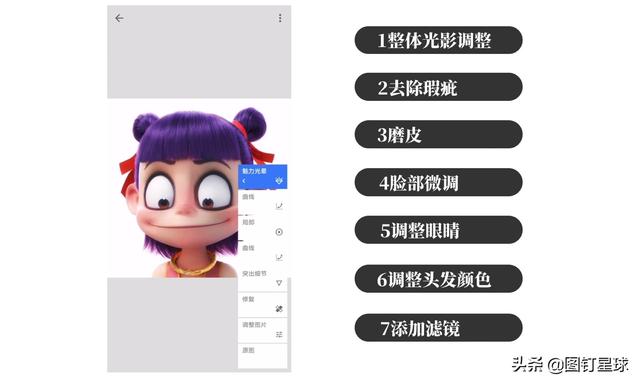 「Snapseed手机修图教程」让丑萌丑萌的哪吒变身白富美（图文版）