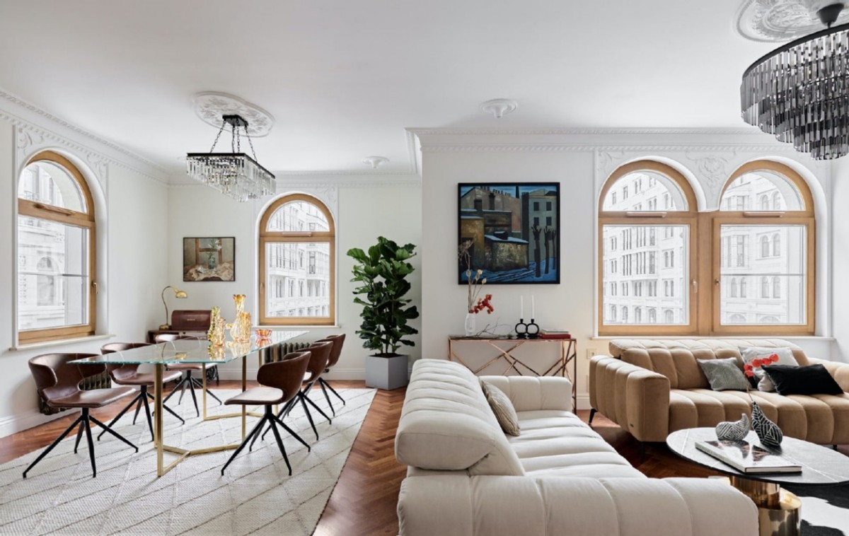 水晶灯具搭配现代简约家具,房间轻奢水晶灯