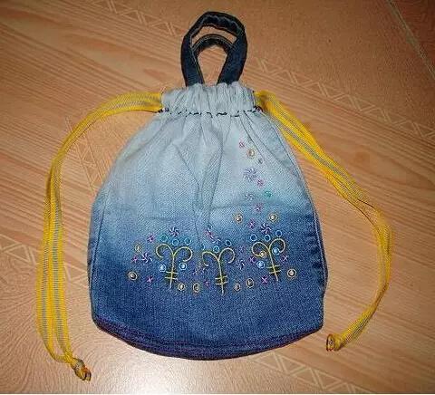 牛仔裤改包包做法大全简单,旧牛仔裤的超实用改造成品