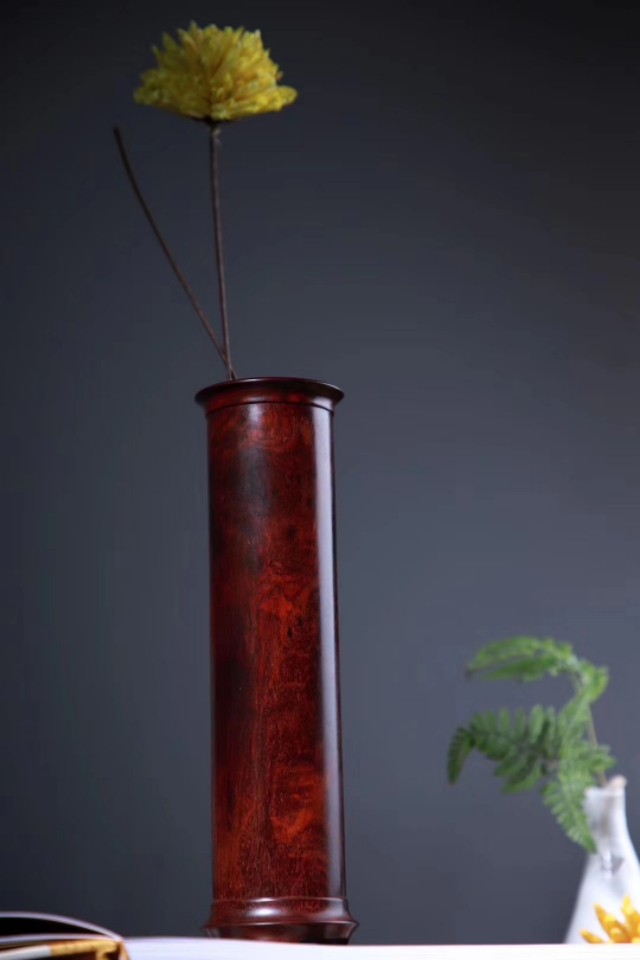 小叶紫檀花瓶摆件,干花瓶大全