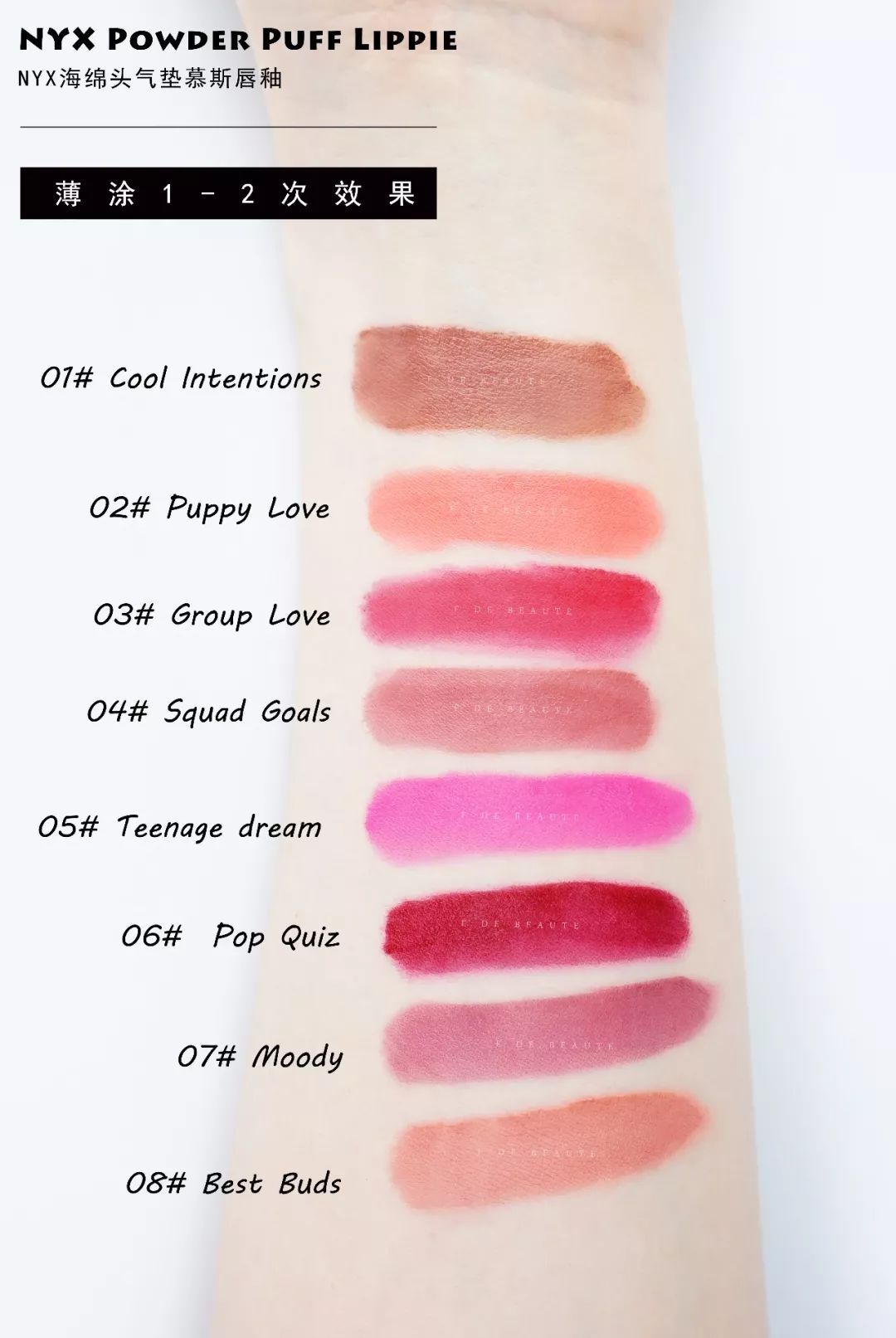 8只nyx气垫唇釉试色！黄皮必看