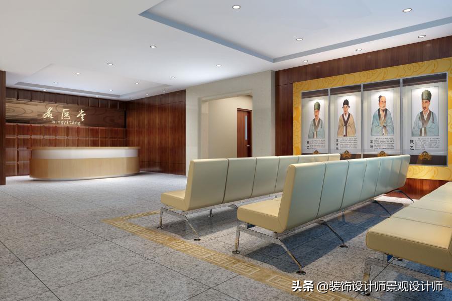 50平米禅意中医养生馆设计图,中医养生理疗会所设计