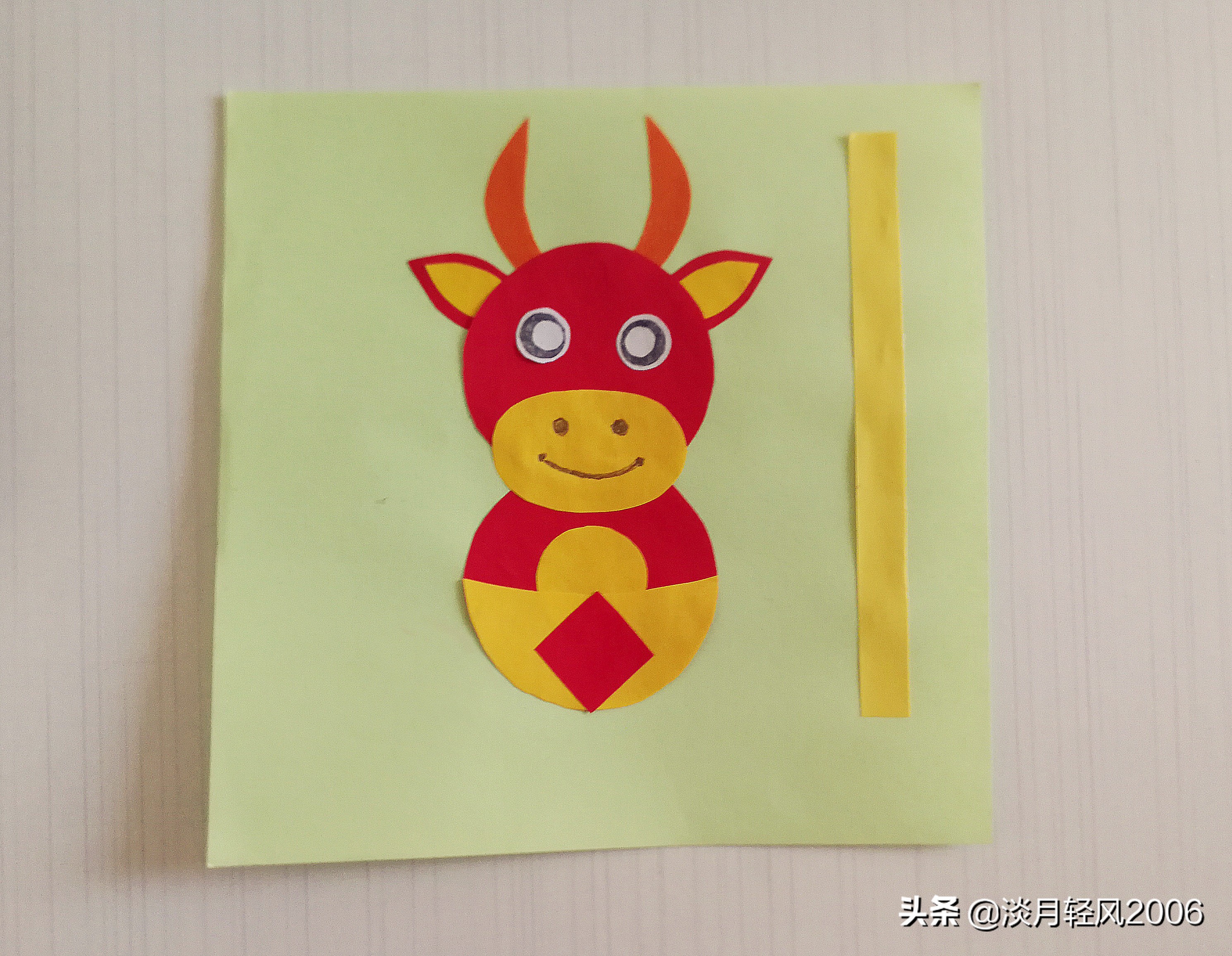 新年贺卡手工2021牛年,2021年牛年贺卡