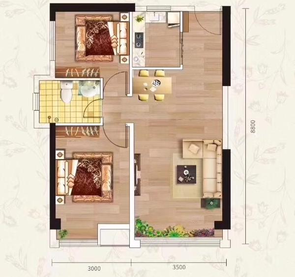 城市中央广场誉峰公寓,孝感誉峰公寓72平装修