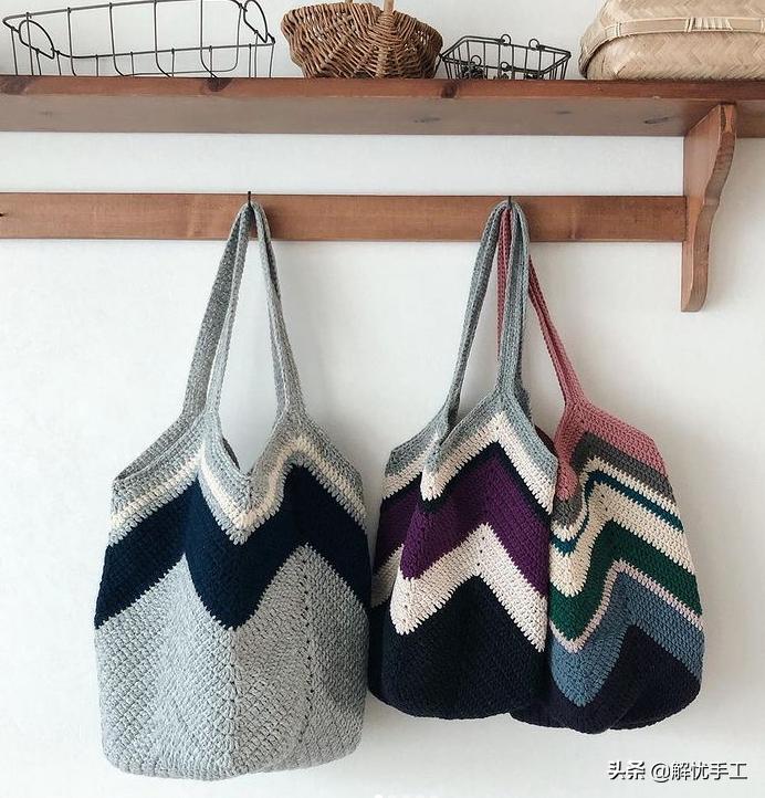 韩国钩针教程,简单的钩针编织包