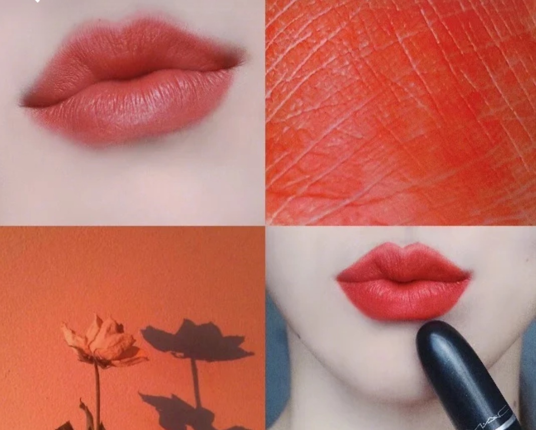 mac子弹头热门色号chili,mac子弹头干枯玫瑰色真人试色