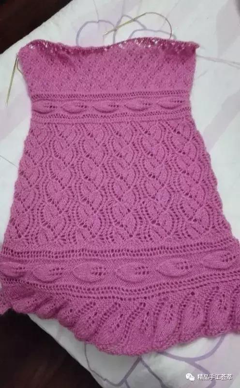 蕾丝鱼尾连衣裙钩织教程,棒针织连衣裙子的教程成人款