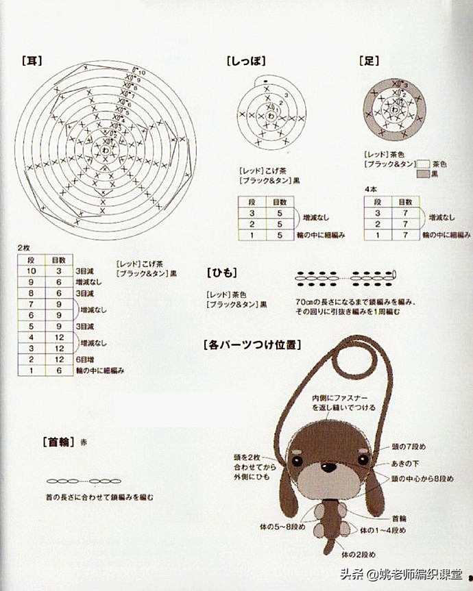 钩小黄狗挂件教程,怎样自制狗狗四只脚专用背包