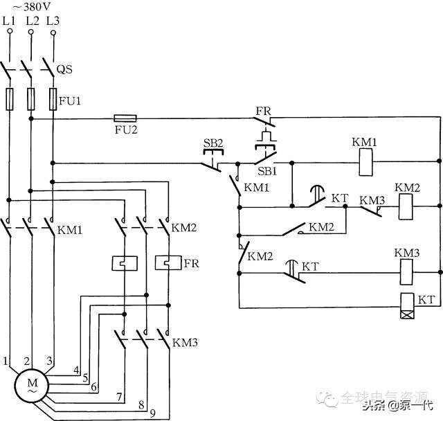 电动机星三角降压启动接线原理,星三角降压启动二次接线教学视频
