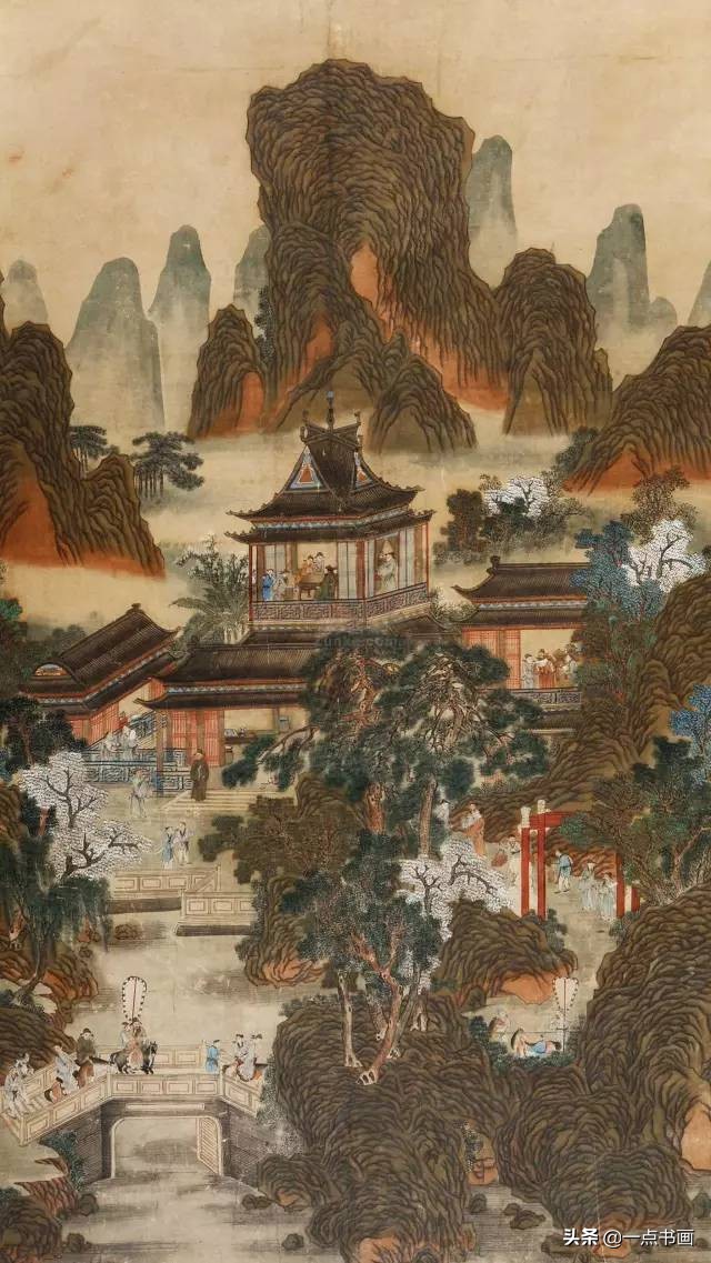 明仇英拍卖60亿的作品,明仇英桃源仙境图临摹