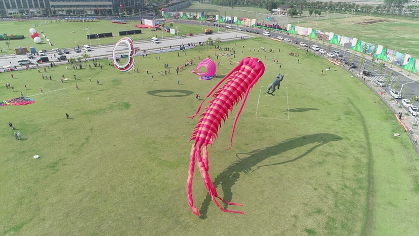 260米巨龙风筝放飞视频,巨龙风筝放飞成功视频