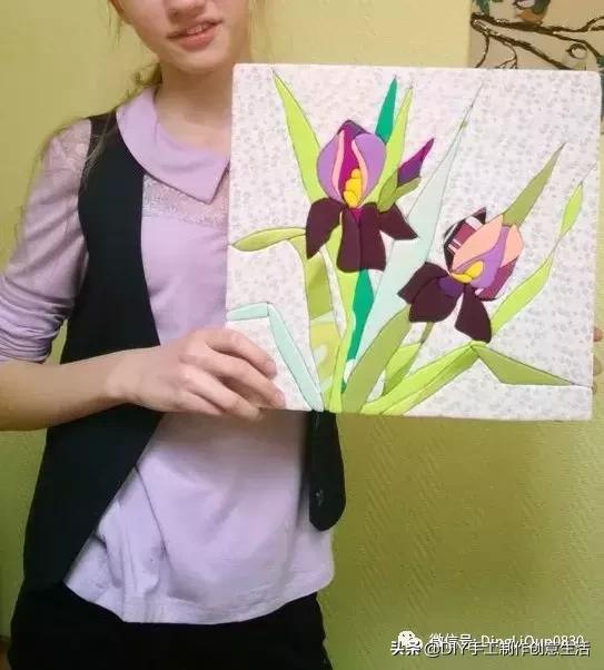 布艺diy拼布图案贴画,布画diy手工制作大全