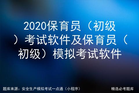 2020保育员（初级）考试软件及保育员（初级）模拟考试软件