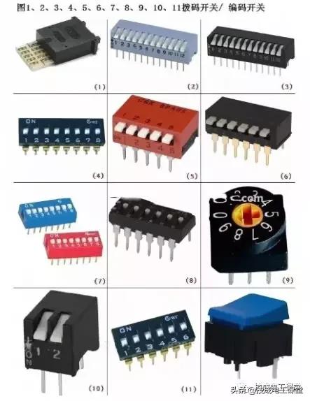 电路板电子元器件符号一览表,电子元器件图片识别符号及名称