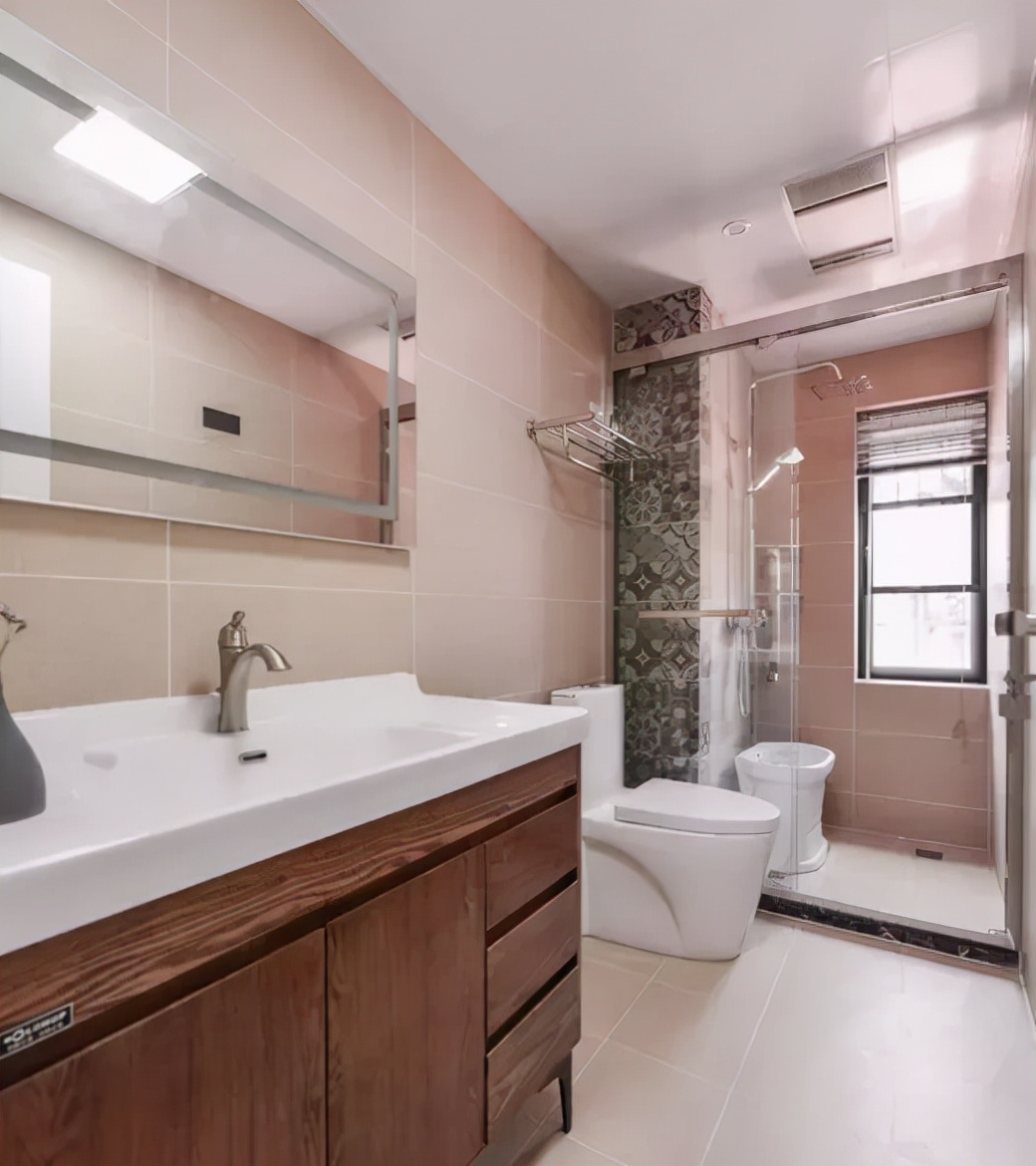 卫生间灰色墙砖配什么颜色洗手台,2021小卫生间适合什么颜色墙砖