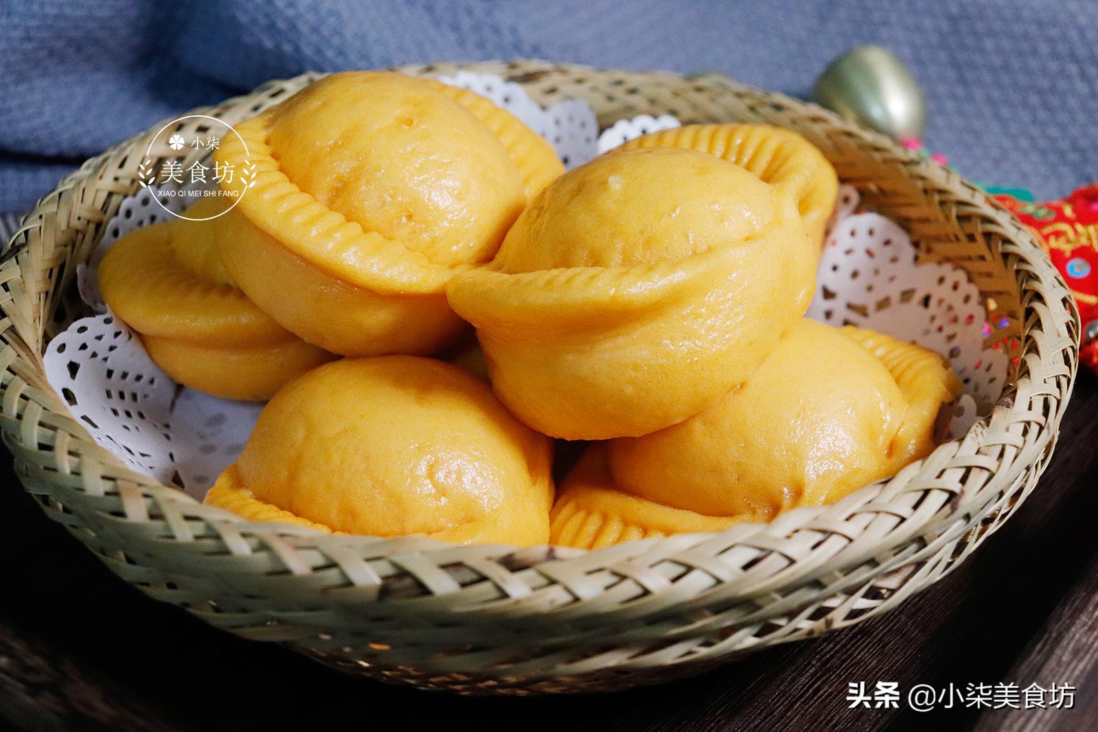 面粉做元宝造型,如何做金丝南瓜馒头