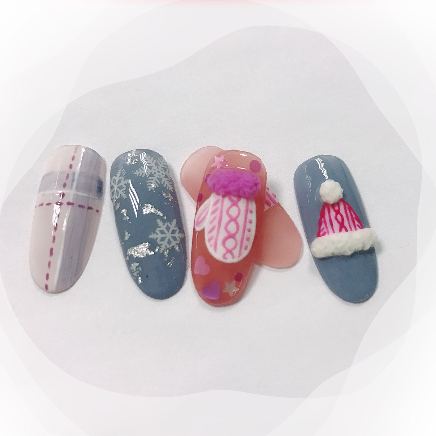 可爱又时髦的毛衣美甲教程，是时候给你的指尖换上“冬装”啦！