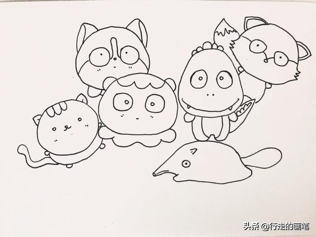 怎么用马克笔画各种各样的小动物,马克笔手绘简单又漂亮的小动物