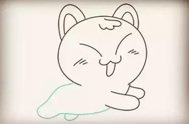 萌萌哒小猫咪简笔画,超萌小猫咪简笔画