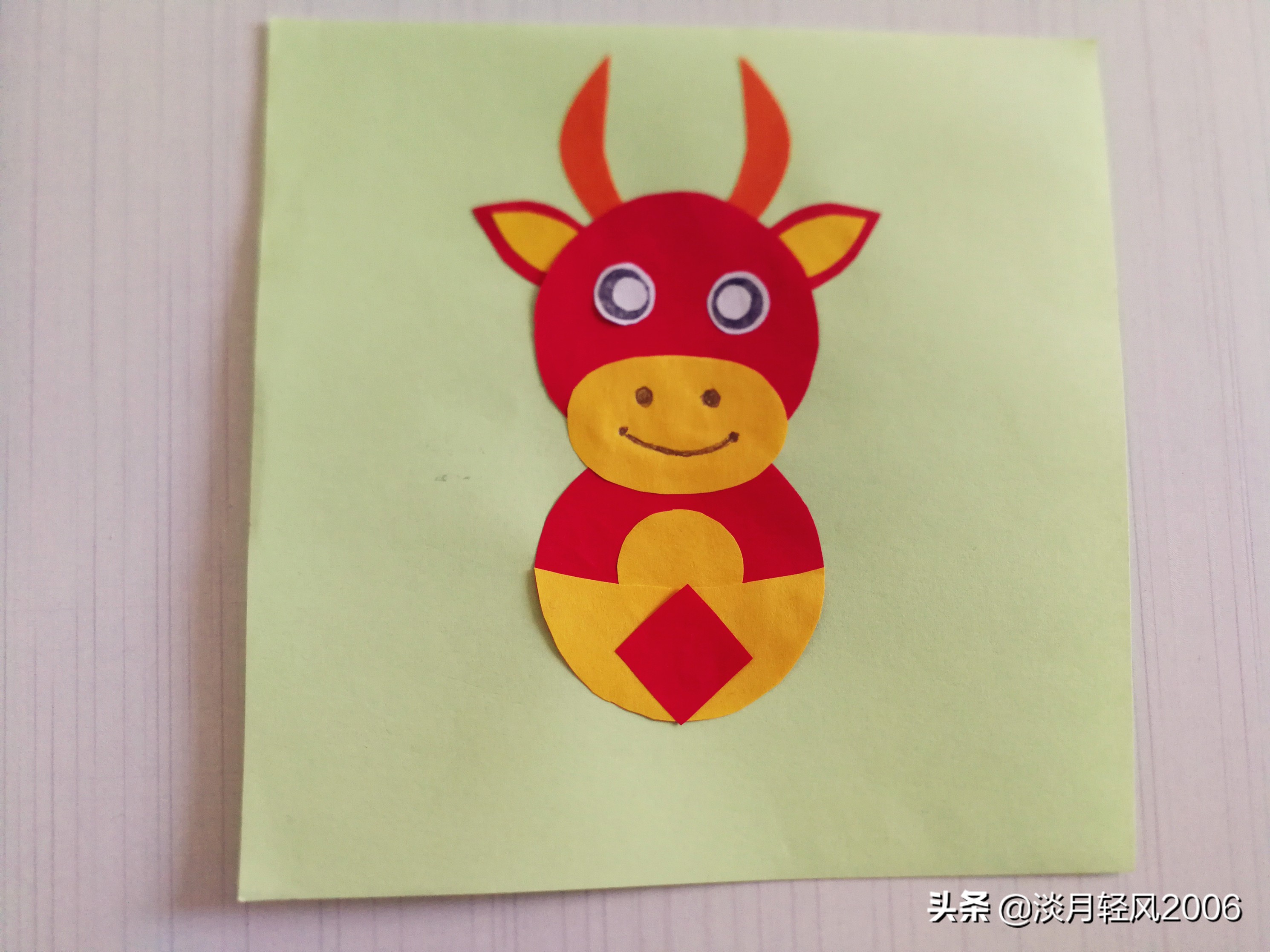 新年贺卡手工2021牛年,2021年牛年贺卡