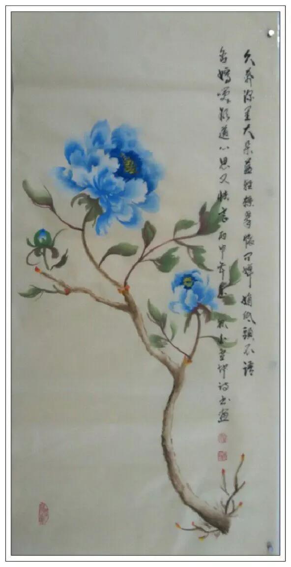 白灵坤先生原创《牡丹一诗一品》出成邮票了，和大家一起分享！