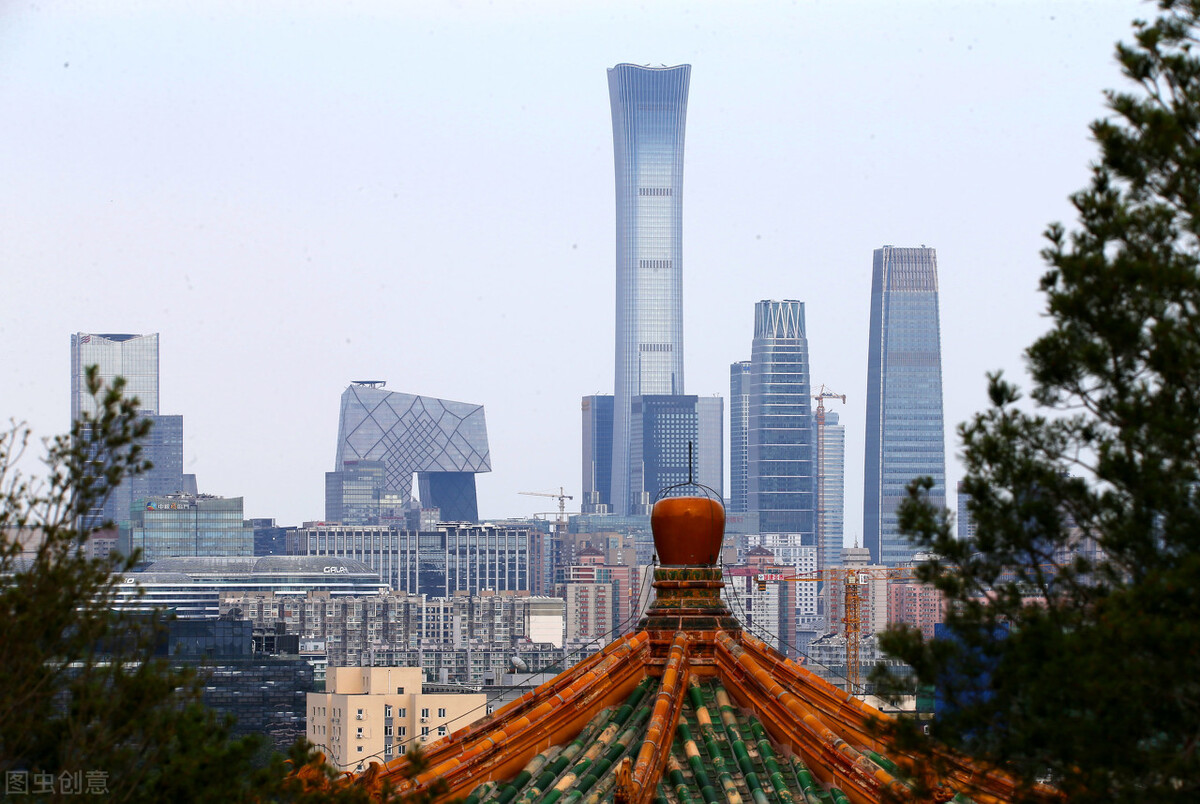 中信大厦中国尊北京最高楼,擎天柱北京展览馆