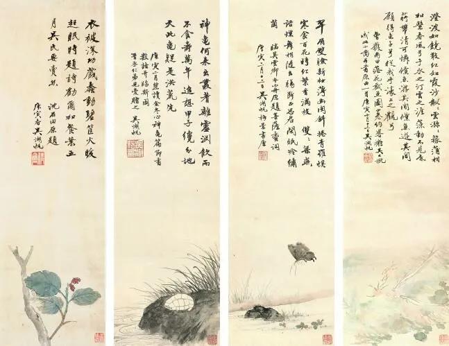 中国画家吴湖帆作画,吴湖帆山水长卷