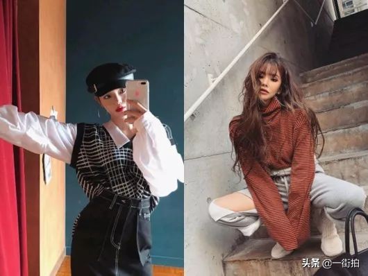 韩国懒汉风女针织衫,漂亮温柔的韩系小姐姐穿搭