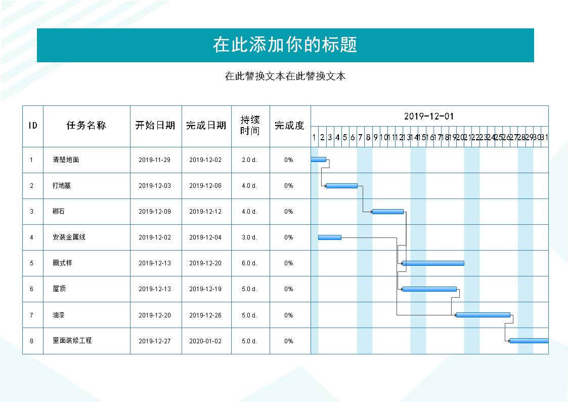 项目进度管理计划横道图,项目进度计划横道图制作软件
