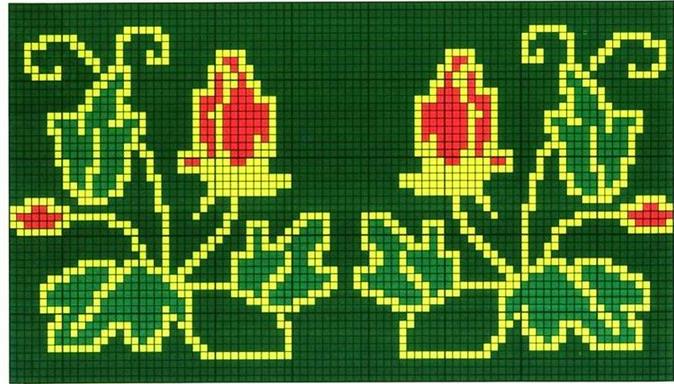 4-6岁儿童花毛衣图案大全,毛衣提花花卉图案图解