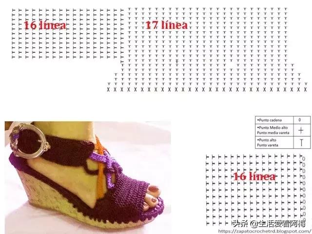 钩针钩出漂亮的毛线鞋图解,钩针钩织有些后跟的鞋子全部教程