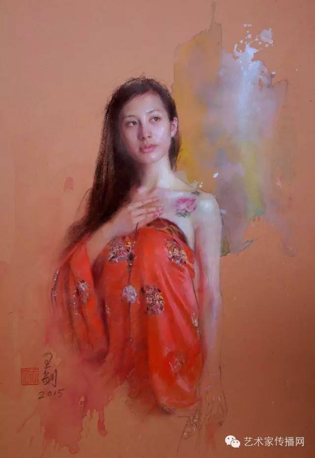 王剑的绘画作品欣赏,画家王剑粉笔画作品欣赏