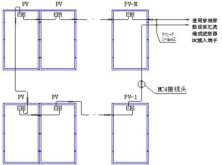 光伏电站东西方向遮挡间距计算,分布式光伏组件布置示意图